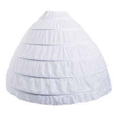 PRICES MAY VARY. ✔【Excellent Material】 This 6 hoop skirt is made of imported 210T polyester fabric, Soft and comfortable, with the thicken 6 hoops, which has super load-bearing capacity, can take care of and fix the gowns very firmly. ✔【Adjustable Waistline】This crinoline petticoat has a drawstring and elastic waist circumference of 24.4-41.3in. It is suitable for most women and girls' ball gowns from US 2 to 20W. Floor-length petticoat is approximately 40in. The largest circle diameter is 43 in Crinoline Wedding Dress, Hoop Petticoat, Missy Dresses, Dress Quinceanera, White Ball Gowns, Hoop Skirt, Wedding Dress Accessories, Floor Length Skirt, Ball Gown Dresses