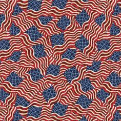 an american flag pattern is shown in red, white and blue colors on the fabric