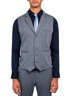 Looking for best quality men's suit? Brooklyn Brigade offers an amazing collection of solid stretch knit vest for men made in a soft, stretch knit fabric with quick-dry and odor protection qualities with dual front welt pockets. Vest For Men, Men's Suit, Knit Blazer, Suit Separates, Knit Pants, Knit Vest, Welt Pockets, Dress Brands