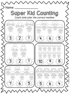 a printable worksheet for counting numbers to 10