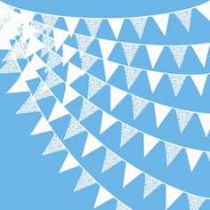 PRICES MAY VARY. Package Including:1 pack white lace and fabric bunting banner garland in with 36pcs flags in 10M/32.8Feet. Flag Size: 5.5in width x 7in height. Material: Longlife-Hand-made white lace pennant banner made of strong weatherproof cotton. Washable and reusable for many times, soft and comfortable touch. Easy Using: The white party flag banners are very easy to hang and decorate both inside and outside, like home, wall, bedroom, dining room, ceiling, fireplace, window, garden, branch Lace Bunting, Triangle Flag, Pennant Garland, Retirement Party Decorations, Wedding Bunting, Home Nursery, White Lace Fabric, 40th Birthday Decorations, Party Flags