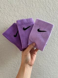 Includes 3 pairs: Violet, Lilac, Lavender Sock size: Unisex, fits woman's size 7 and up Casual Purple Socks For Gifts, Purple Lace-up Sneakers For Skateboarding, Purple Socks Aesthetic, Violet Outfit, Lavender Socks, Purple Cotton Winter Socks, Sport Clothing, Lilac Lavender, Purple Tones