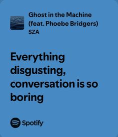 a blue book cover with the words ghost in the machine and sza on it