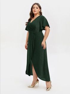 Glitter Midi Dress, Glitter Maxi Dress, Types Of Cocktails, Ruffle Sleeve Dress, Split Dress, Wedding Formal