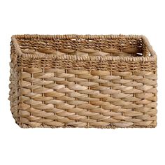 a large woven basket with handles