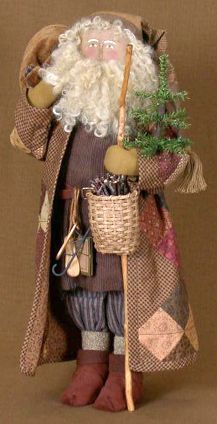 an old fashioned gnome with a basket and stick