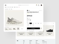 an image of a website page with shoes on the screen and other items in the background