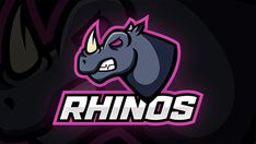 rhinos logo on a dark background