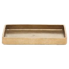 a gold rectangular tray with no handles