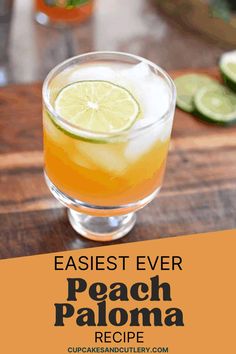 an easy and delicious peach paloma recipe