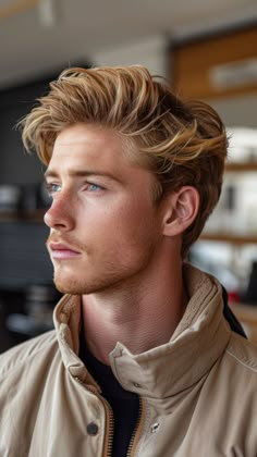 15 Hair Colors for Men to Look On-Trend Now Strawberry Blond Men, Blond Haired Men, Strawberry Blonde Men, Golden Blonde Hair Men, Strawberry Blonde Hair Men, Blond Hair Men, Man Blonde Hair, Blonde Hair Man, Masculine Haircuts