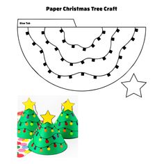 a paper christmas tree craft is shown