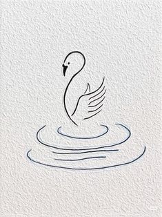 a white swan floating on top of a body of water