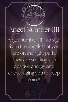 an angel number sign with the words angel number 11 on it's back ground