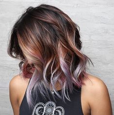 Bottom Layer Hair Dye, Color Balayage Hair, 2023 Winter Hair Color Trends, Colormelt Hair, Subtle Hair Color Fun, Color Melting Hair, Ombré Hair, Ombre Hair Color