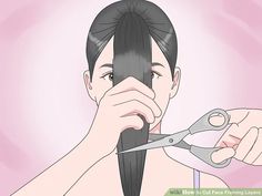 How to Cut Face Framing Layers (with Pictures) - wikiHow Cut Face Framing Layers, Soft Face Framing Layers, Soft Face Framing, Layers Around Face, Layered Curly Hair, Framing Layers, Face Framing Bangs, Diy Haircut