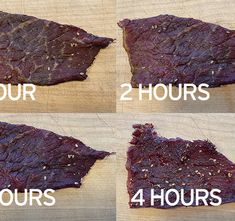 four different cuts of beef on a cutting board with the words, how to cut steak