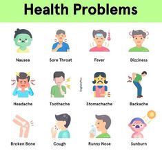 the different types of health problems that people have in their life and how to treat them