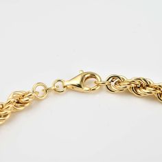 Make a statement with our Rope Chain Bracelet! Featuring a unique rope chain design and a 100mm hollow chain, this 7.25 inch bracelet is made in sterling silver and gold plated for a luxurious touch. Perfect for stacking, this bracelet is a must-have for any jewelry collection. Chain Design, Beautiful Gift Boxes, Rope Chain, Chain Bracelet, Jewelry Collection, 18k Gold, Gold Plate, Plating, Bracelet