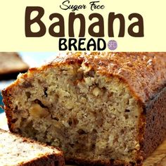 a loaf of banana bread sitting on top of a cutting board