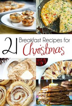 breakfast recipes for christmas with text overlay