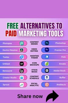 the top five free alternatives to paid marketing tools for social media and video content