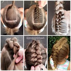 Vlecht - Pretty Little Braids Day Hairstyles, Bangs Ponytail, Cool Hairstyles For Girls, Hairstyles For Girls, The Best Hairstyles, Hairstyles Volleyball, Hairstyles Braids, Sporty Hairstyles, Dutch Braid