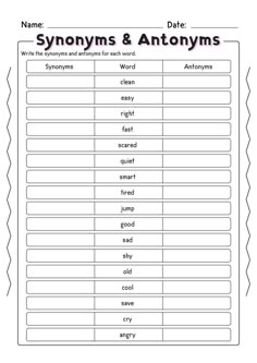 an antonys and antonys worksheet for students to practice their spelling skills