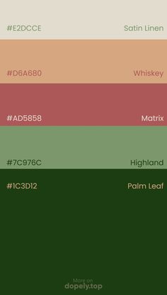 color swatches for different shades of paint