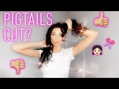 Diy Curly Lob Haircut, Manes By Mell Haircut, Pigtail Haircut Method, Diy Curly Haircut At Home, Diy Curly Haircut, Manes By Mell, Diy Hair Trim, Curly Lob Haircut, Spiral Perm Long Hair