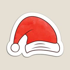 Santa Hat Christmas Sticker Crismas Stickers, Preppy Christmas Stickers, Cute Christmas Stickers Aesthetic, Christmas Stickers Aesthetic, Christmas Stickers Png, Crafts With Paper, Xmas Stickers, Santa Hat Png