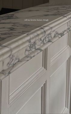 Thick Marble Countertop Bathroom, Triple Pencil Edge Countertop, Thick Edge Countertop, Counter Edge Detail, Marble Moulding, Old Money Lifestyle, Marble Detail, Money Lifestyle, Cabinet Detailing