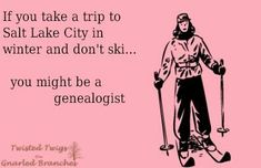 an image of a skier on skis with the caption if you take a trip to salt lake city in winter and don't ski