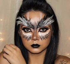 Owl Makeup, Bird Makeup, Animal Makeup, Owl Costume, Bird Costume, Makeup Cc, Smink Inspiration, Crazy Makeup, Halloween Animals