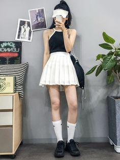 마리쉬♥패션 트렌드북! Moda Ulzzang, Mode Ulzzang, Chinese Fashion Street, Cute Skirt Outfits, Pinterest Fashion