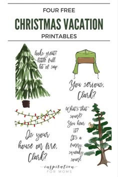 four free christmas vacation printables