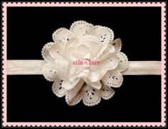 Flower Headband Infant Flower Headband by EllaCarrMadeInBklyn, $5.00 Flower Headband, Hair Accessories, Valentines, Handmade Gift