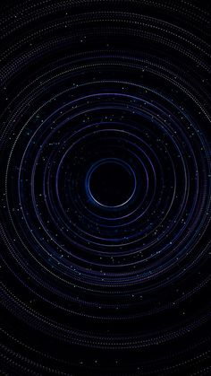 an image of a black and blue background with circles in the center that are connected to each other