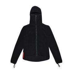 Rare Prada Women's Vintage Fleece Balaclava Hoodie With Ninja Mask -Color: Solid Black Fleece With Solid Black Lining. Metallic Black Tone Hardware. Iconic Prada Linea Rossa Intarsia Logo In Classic Red On The Bottom Hem. -Size: Women's L -Fit: Long Sleeves With Finger Loops For A Snug Fit. Front Zipper Comes All The Way Up To Cover The Mouth Like A "Ninja" Mask. Bodice Is Slightly Longer In The Back For Full Coverage. Linea Rossa Intarsia Logo Along The Bottom Hem. Slim Fit. No Pockets. Fully L Prada Coat, Fleece Balaclava, Ninja Mask, Prada Jacket, Vintage Fleece, Teddy Jacket, Bow Detail Dress, Black Fleece, All The Way Up