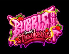 the logo for bubba's sweet strawberry