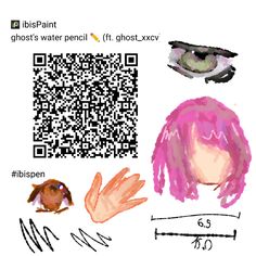 a qr code is shown with some pictures of people's heads and hands