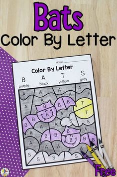 the color by letter worksheet for kids to learn how to write and draw