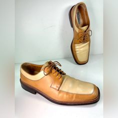 These Are Made Very Well, They Have No Deep Creasing What So Ever. The Bottoms Are Constructed Of Very Thick Leather. They Are Gorgeous Mens Dress Shoes. They Are In Excellent, Gently Used Condition. Thanks For Looking Mens Dress, Tan Brown, Size 13, Derby, Dress Shoes Men, Two Tone, Men's Shoes, Dress Shoes, Oxford