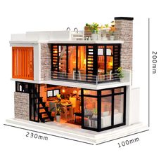 a doll house is shown with the measurements