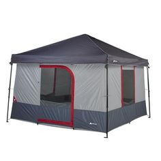 a tent with the words instant cabin tent on it's front and side walls