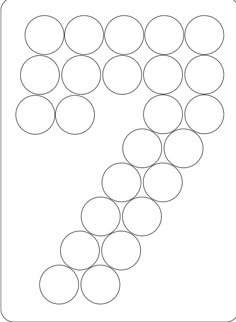 the letter s is made up of circles and has been drawn in black on white paper