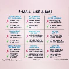 a poster with words that say email like a boss and what to do if you want it