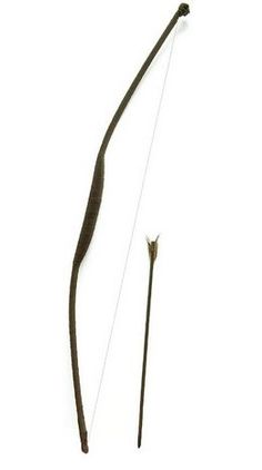 a bow and arrow on a white background