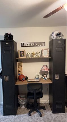 the locker room is clean and ready to be used as a study area for students