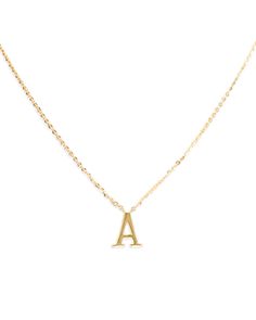 Simple, classic, gold. Everyone needs an initial necklace! This classic style pairs well with just about anything. Wear it by itself or layer it with other styles to really elevate & personalize your look. Made with 925 recycled sterling silver and plated with fine 14k gold for a brilliant shine and luxurious feel. We finish all of our sterling silver jewelry with a specialized coating to help prevent tarnishing and add longevity to your favorite piece. Our chains measure 16" with a 3" extender Classic Gold Monogram Name Necklace, Classic Gold Name Necklace With Initials, Classic Yellow Gold Initial Necklace, Classic Yellow Gold Monogram Necklace, Classic Name Necklace With Initial Pendant And Delicate Chain, Classic Sterling Silver Initial Necklace With Delicate Chain, Classic Tan Initial Necklace For Gift, Classic Initial Necklace As A Gift, Classic Initial Pendant Necklace Tarnish Resistant